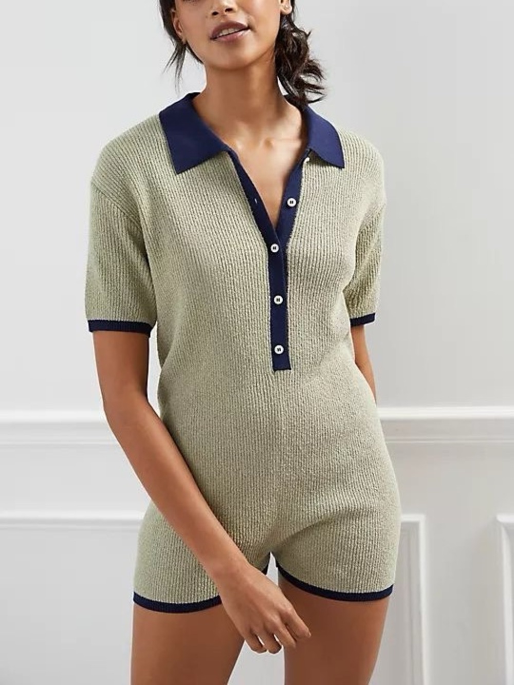 Anthropologie Saturday Sunday Ribbed Knit Romper